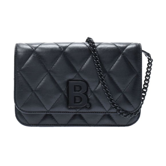 Balenciaga Chain Wallet Shoulder Bag Calfskin Black - Picture 1 of 13